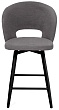 стул Мишель полубарный нога черная 600 360F47 (Т180 светло-серый)