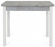 стол Милан-1 EVO 110х70 (+30+30) (ноги 4 белый) (светлый цемент)